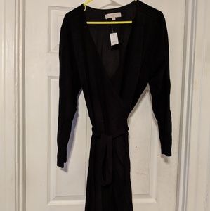 Loft PLUS Size 20 Wrap Dress BNWT black!